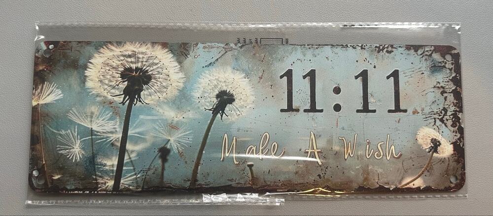 Make a wish 11:11 brand new metal sign